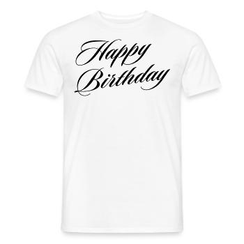 Joyeux anniversaire cadeau d’anniversaire - T-shirt homme - blanc - Devant - AI Model Male 178 dark (178cm)