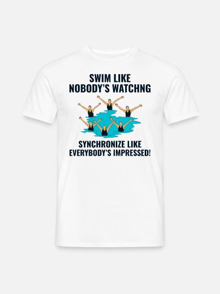 Synchroschwimmen Schwimmen Synchronschwimmen - Männer T-Shirt - Weiß