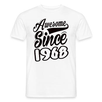 Awesome Since 1968 - Men's T-Shirt - white - Front - AI Model Male 178 dark (178cm)