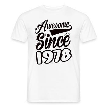 Awesome Since 1978 - Men's T-Shirt - white - Front - AI Model Male 178 dark (178cm)