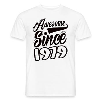 Génial depuis 1979 - T-shirt homme - blanc - Devant - AI Model Male 178 dark (178cm)