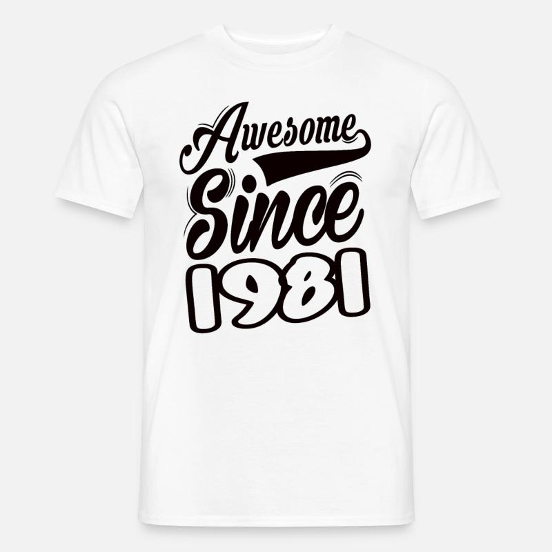 Awesome Since 1981 - Männer T-Shirt - Weiß