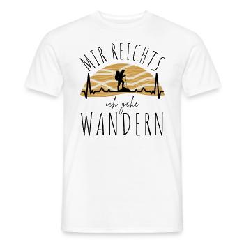 WANDERN Berge Bergsteigen WANDERWEG - Männer T-Shirt - Weiß - Vorne - AI Model Male 178 dark (178cm)