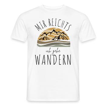 WANDERN Berge Bergsteigen WANDERWEG - Männer T-Shirt - Weiß - Vorne - AI Model Male 178 dark (178cm)