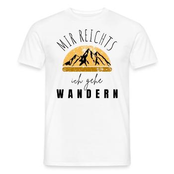 WANDERN Berge Bergsteigen WANDERWEG - Männer T-Shirt - Weiß - Vorne - AI Model Male 178 dark (178cm)