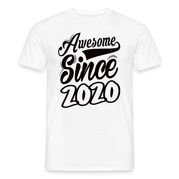 Génial depuis 2020 - T-shirt homme - blanc - Devant - AI Model Male 178 dark (178cm)