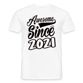 Awesome Since 2021 - Men's T-Shirt - white - Front - AI Model Male 178 dark (178cm)