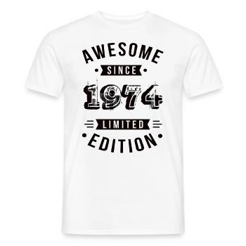 Awesome Since 1974 Limited Edition - Männer T-Shirt - Weiß - Vorne - AI Model Male 178 dark (178cm)