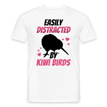 Kiwi Vogel lenkt ab Neuseeländischer Kiwi - Männer T-Shirt - Weiß - Vorne - AI Model Male 178 dark (178cm)