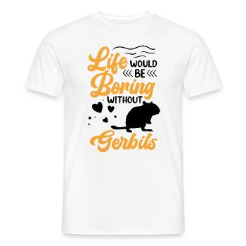Alésage sans rongeur gerbille Gerbille - T-shirt homme - blanc - Devant - AI Model Male 178 dark (178cm)