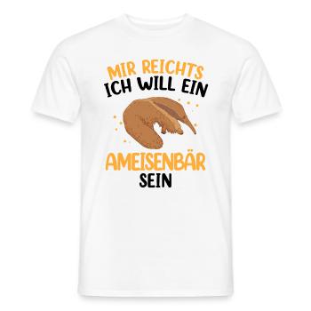 Ich will ein Ameisenbär sein Ameisenfresser - Männer T-Shirt - Weiß - Vorne - AI Model Male 178 dark (178cm)