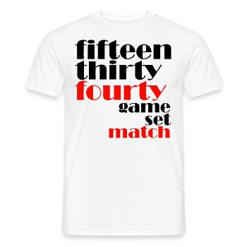 15 30 40 jeu noir - T-shirt homme - blanc - Devant - AI Model Male 178 dark (178cm)