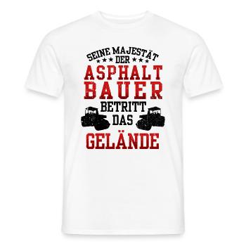 Asphaltbauer betritt das Gelände Straßenbauer - Männer T-Shirt - Weiß - Vorne - AI Model Male 178 dark (178cm)
