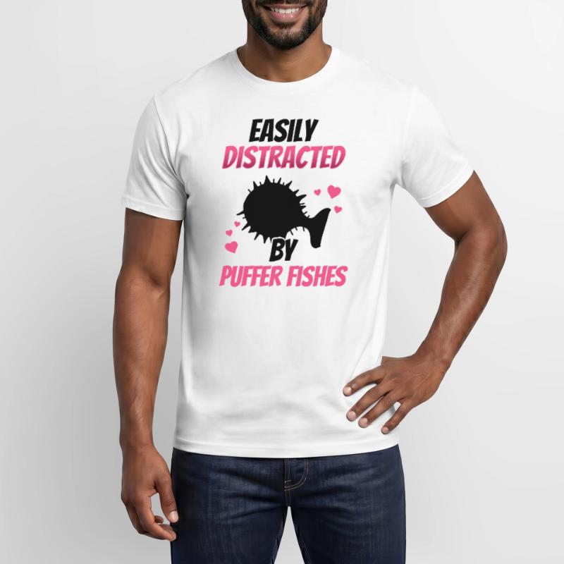 Distrait par le poisson-globe Poisson-globe géant T-shirt homme