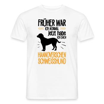 Heute habe ich einen Hannoverscher Schweißhund - Männer T-Shirt - Weiß - Vorne - AI Model Male 178 dark (178cm)