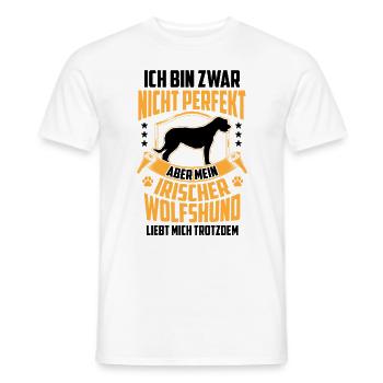 Mein Irischer Wolfshund liebt mich Irish Wolfhound - Männer T-Shirt - Weiß - Vorne - AI Model Male 178 dark (178cm)