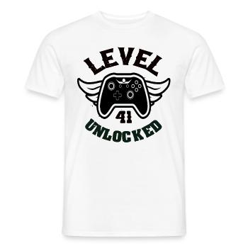 Level 41 Unlocked 41 Geburtstag - Männer T-Shirt - Weiß - Vorne - AI Model Male 178 dark (178cm)