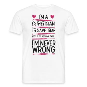 Cute Licensed Esthetician Skincare - Männer T-Shirt - Weiß - Vorne - AI Model Male 178 dark (178cm)