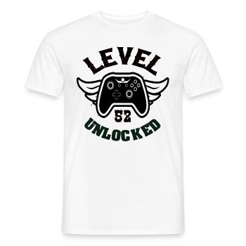 Level 52 Unlocked 52 Geburtstag - Männer T-Shirt - Weiß - Vorne - AI Model Male 178 dark (178cm)