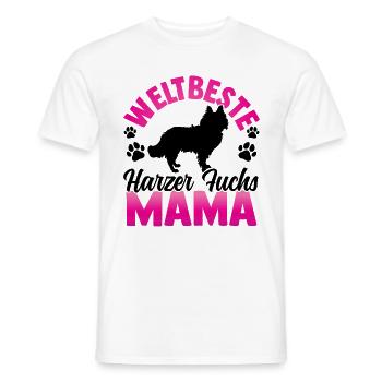 Beste Harzer Fuchs Mama altdeutscher Hütefuchs - Männer T-Shirt - Weiß - Vorne - AI Model Male 178 dark (178cm)