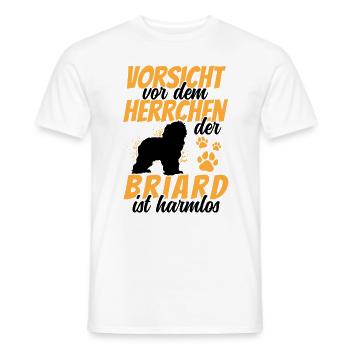 Vorsicht vor dem Briard Berger de Brie - Männer T-Shirt - Weiß - Vorne - AI Model Male 178 dark (178cm)