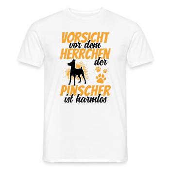 Vorsicht vor dem Zwergpinscher Rehpinscher - Männer T-Shirt - Weiß - Vorne - AI Model Male 178 dark (178cm)