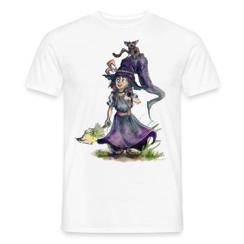 Little Witch - T-shirt homme - blanc - Devant - AI Model Male 178 dark (178cm)