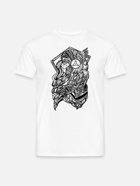 Schildmaid Walküre - Wikinger Frau des Nordens - Männer T-Shirt - Weiß