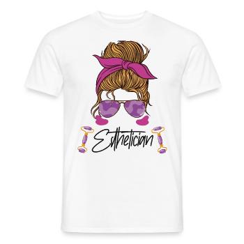 Cute Licensed Esthetician Skincare - Männer T-Shirt - Weiß - Vorne - AI Model Male 178 dark (178cm)