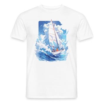 Voilier Sport Voile Voile Voile Cadeaux - T-shirt homme - blanc - Devant - AI Model Male 178 dark (178cm)