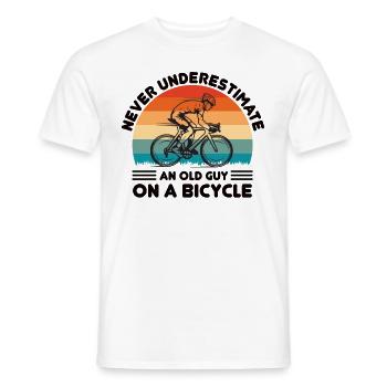 Road Cycling Road Cyclist Road Bikes - Men's T-Shirt - white - Front - AI Model Male 178 dark (178cm)