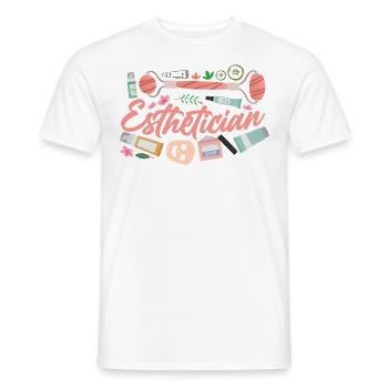 Cute Licensed Esthetician Skincare - Männer T-Shirt - Weiß - Vorne - AI Model Male 178 dark (178cm)
