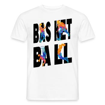 Basketball Basketballspieler Spieler Vintage Bunt - Männer T-Shirt - Weiß - Vorne - AI Model Male 178 dark (178cm)