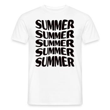 Sommer Sommer Sommer Sommer Sommer - Männer T-Shirt - Weiß - Vorne - AI Model Male 178 dark (178cm)