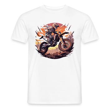 Motocross Dirtbike Motocross Motocross Motorrad - Männer T-Shirt - Weiß - Vorne - AI Model Male 178 dark (178cm)