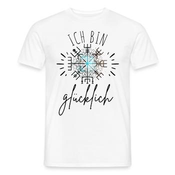 Wegweiser Motivation - VEGVISIR - Männer T-Shirt - Weiß - Vorne - AI Model Male 178 dark (178cm)