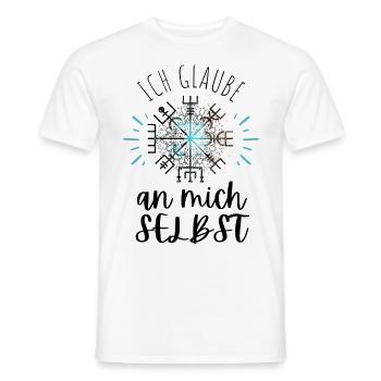 Wegweiser Motivation - VEGVISIR - Männer T-Shirt - Weiß - Vorne - AI Model Male 178 dark (178cm)
