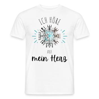 Wegweiser Motivation - VEGVISIR - Männer T-Shirt - Weiß - Vorne - AI Model Male 178 dark (178cm)