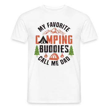 Mes copains de camping préférés Appelez-moi papa - T-shirt homme - blanc - Devant - AI Model Male 178 dark (178cm)