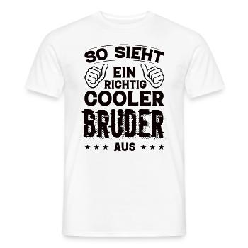 Bruder Bruder Geburtstag Bruder Sprüche Bester - Männer T-Shirt - Weiß - Vorne - AI Model Male 178 dark (178cm)