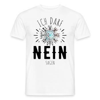 Wegweiser RUNEN Motivation - VEGVISIR - Männer T-Shirt - Weiß - Vorne - AI Model Male 178 dark (178cm)