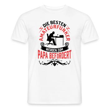 Amateurfunker wird zum Papa Funkamateur - Männer T-Shirt - Weiß - Vorne - AI Model Male 178 dark (178cm)