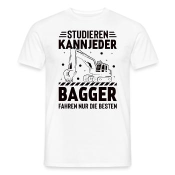 Bagger Baggerfahrer Baugeräte Baustelle - Männer T-Shirt - Weiß - Vorne - AI Model Male 178 dark (178cm)