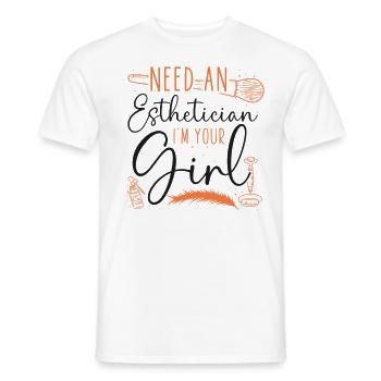 Cute Licensed Esthetician Skincare - Männer T-Shirt - Weiß - Vorne - AI Model Male 178 dark (178cm)