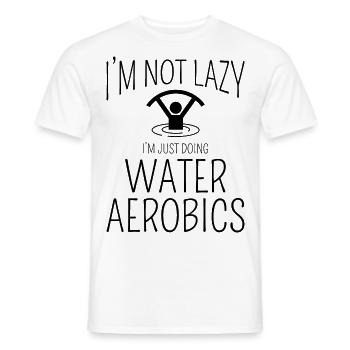 Water Aerobics Aquatic fitness Aqua Exercise - Men's T-Shirt - white - Front - AI Model Male 178 dark (178cm)