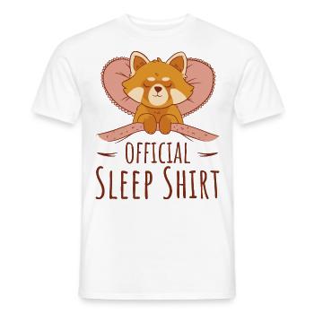 Red Panda Official Sleep Shirt for Fans of Red Pa - Men's T-Shirt - white - Front - AI Model Male 178 dark (178cm)