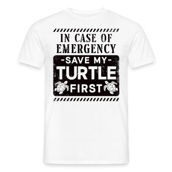 Tortue de mer en cas de - T-shirt homme - blanc - Devant - AI Model Male 178 dark (178cm)