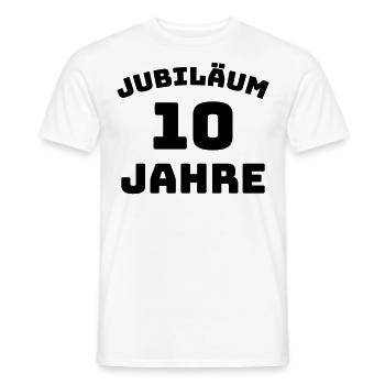 Jubiläum 10 Jahre Firmenjubiläum Gratulieren - Männer T-Shirt - Weiß - Vorne - AI Model Male 178 dark (178cm)