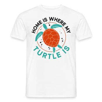 La maison des tortues de mer est l’endroit où - T-shirt homme - blanc - Devant - AI Model Male 178 dark (178cm)