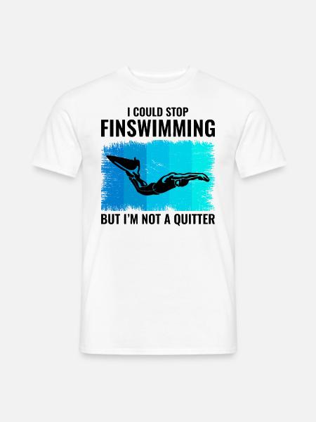 Finswimming Fin Swimming Swimmer Swim Water sport - Men's T-Shirt - white